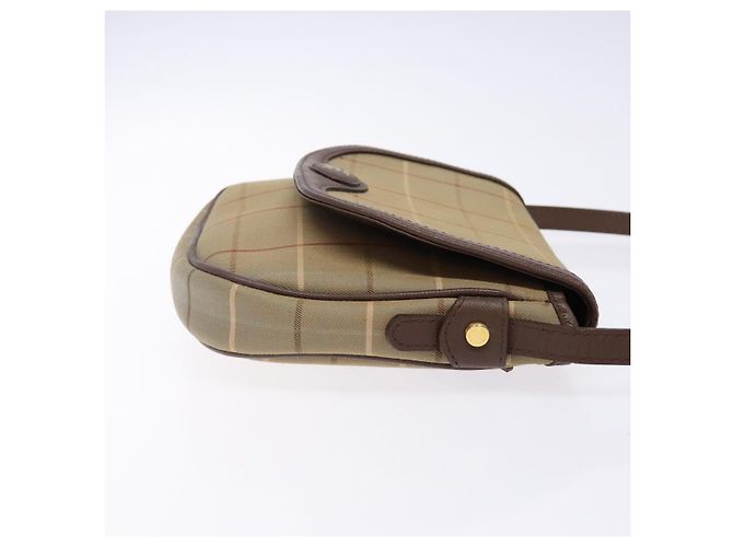 Autre Marque Borsa a Spalla Burberrys Nova Check in Tela Beige Oro Auth bs29128 D'oro - vista 3
