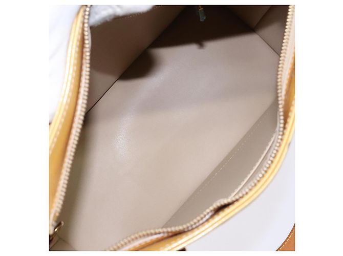 LOUIS VUITTON Bolso de Mano Monogram Vernis Houston Beige M91004 LV Auth BA5330 - vista 11