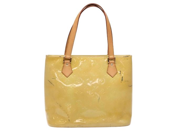 LOUIS VUITTON Bolso de Mano Monogram Vernis Houston Beige M91004 LV Auth BA5330 - vista 13