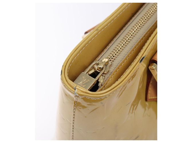 LOUIS VUITTON Bolso de Mano Monogram Vernis Houston Beige M91004 LV Auth BA5330 - vista 19