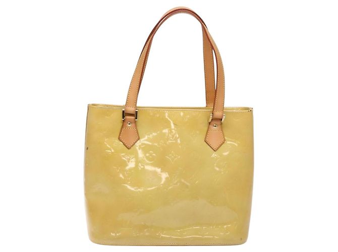 LOUIS VUITTON Bolso de Mano Monogram Vernis Houston Beige M91004 LV Auth BA5330 - vista 2