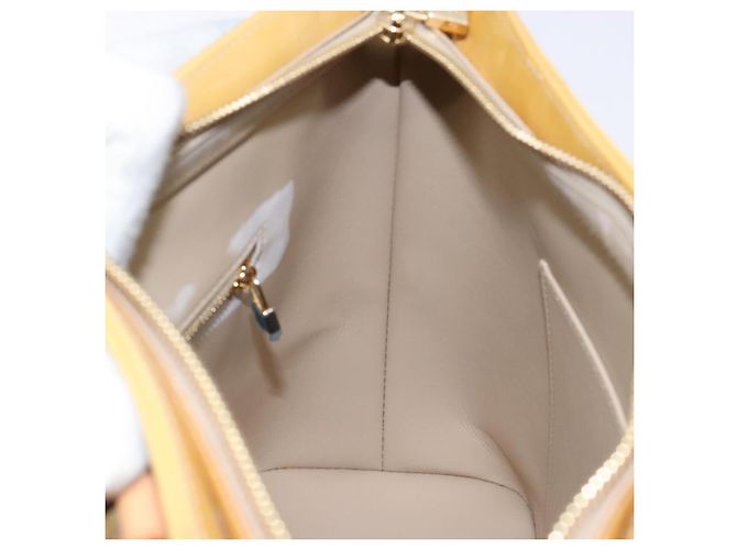 LOUIS VUITTON Bolso de Mano Monogram Vernis Houston Beige M91004 LV Auth BA5330 - vista 20