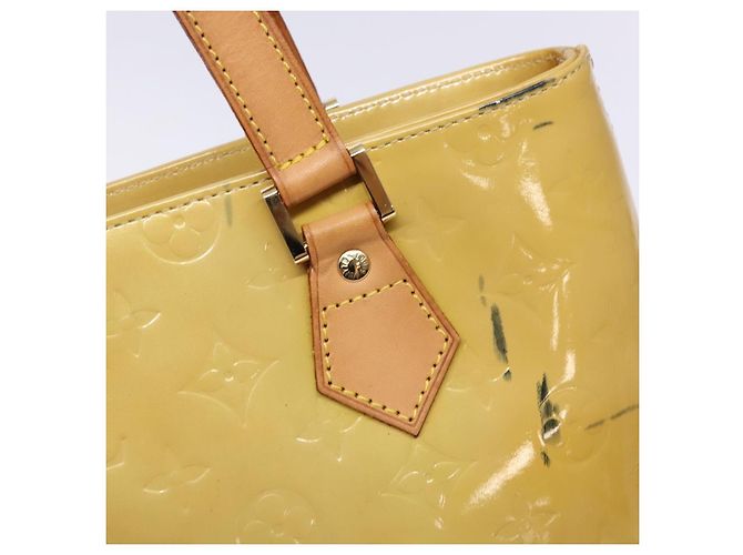 LOUIS VUITTON Bolso de Mano Monogram Vernis Houston Beige M91004 LV Auth BA5330 - vista 8
