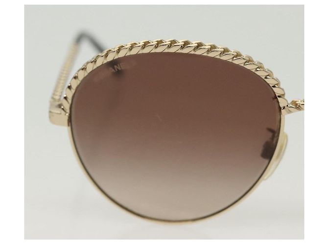 Occhiali da sole CHANEL metallo tono argento CC Auth 136551M - vista 3