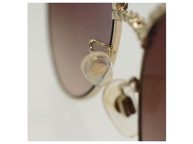 Occhiali da sole CHANEL metallo tono argento CC Auth 136551M - vista 8
