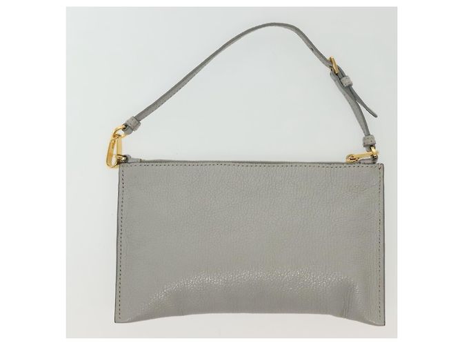 Miu Miu Tote Bag aus Leder in Grau Gold Auth bs29284 Braun Golden - Ansicht 24