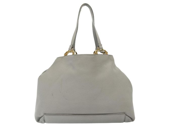 Miu Miu Tote Bag aus Leder in Grau Gold Auth bs29284 Braun Golden - Ansicht 4