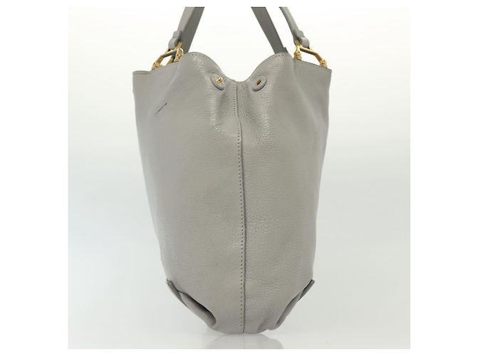 Miu Miu Tote Bag aus Leder in Grau Gold Auth bs29284 Braun Golden - Ansicht 5