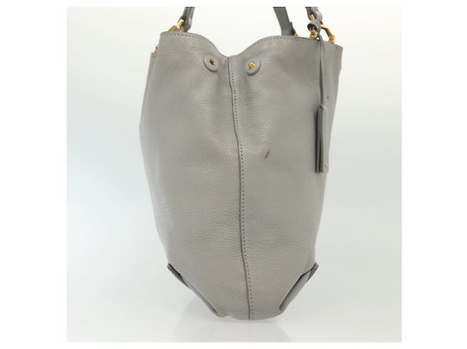 Miu Miu Tote Bag aus Leder in Grau Gold Auth bs29284 Braun Golden - Ansicht 6