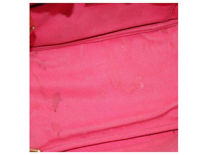 PRADA Borsa Canapa PM in Tela 2way Rosa Oro Auth ep10705 D'oro - vista 11