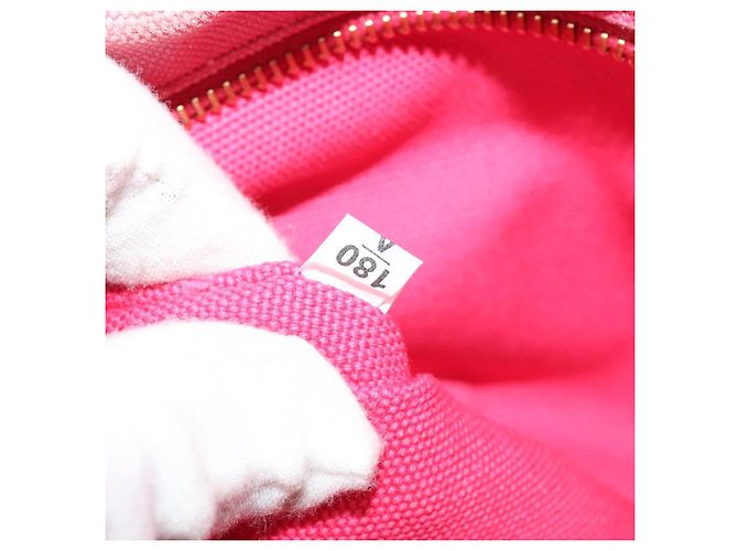 PRADA Borsa Canapa PM in Tela 2way Rosa Oro Auth ep10705 D'oro - vista 12