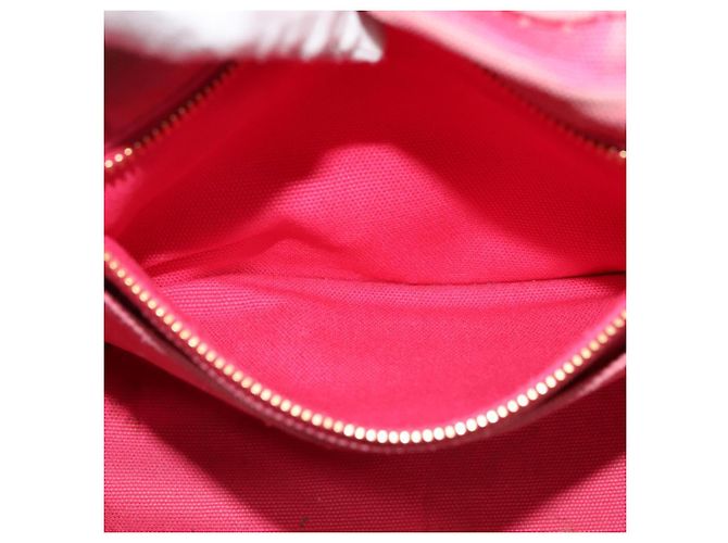 PRADA Borsa Canapa PM in Tela 2way Rosa Oro Auth ep10705 D'oro - vista 22