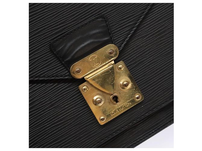 LOUIS VUITTON Borsa a Mano Epi Monceau 28 Nera M52122 LV Auth 140261 Nero - vista 20