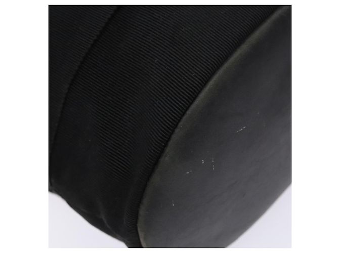 Bolsa de Ombro com Corrente Salvatore Ferragamo em Lona Preta e Dourada Auth gh718 Preto Dourado - vista 14