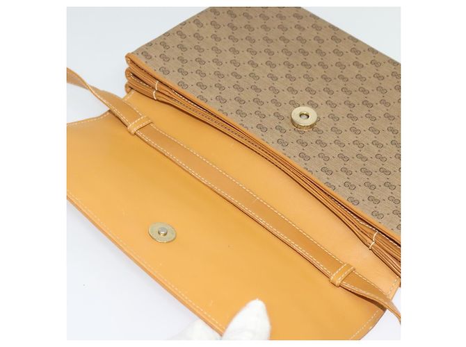 Gucci Borsa a Spalla Micro GG Supreme PVC Beige Oro 004 106 0024 Auth BA5286 D'oro - vista 10