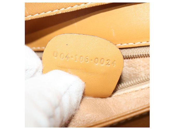 Gucci Borsa a Spalla Micro GG Supreme PVC Beige Oro 004 106 0024 Auth BA5286 D'oro - vista 12