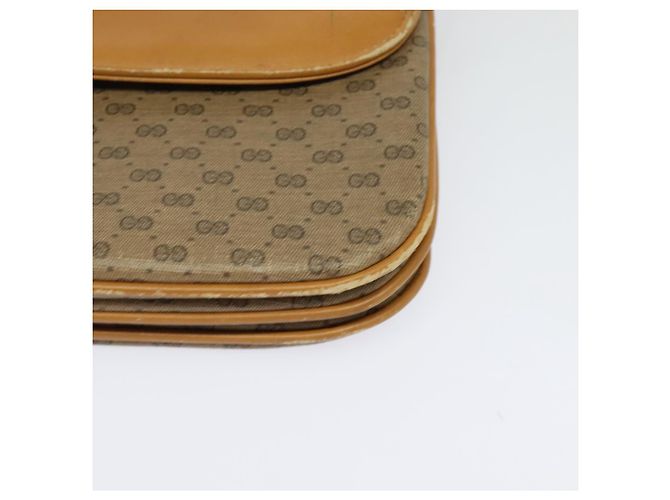 Gucci Borsa a Spalla Micro GG Supreme PVC Beige Oro 004 106 0024 Auth BA5286 D'oro - vista 15
