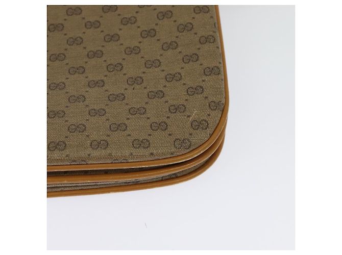 Gucci Borsa a Spalla Micro GG Supreme PVC Beige Oro 004 106 0024 Auth BA5286 D'oro - vista 17