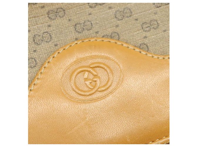 Gucci Borsa a Spalla Micro GG Supreme PVC Beige Oro 004 106 0024 Auth BA5286 D'oro - vista 18