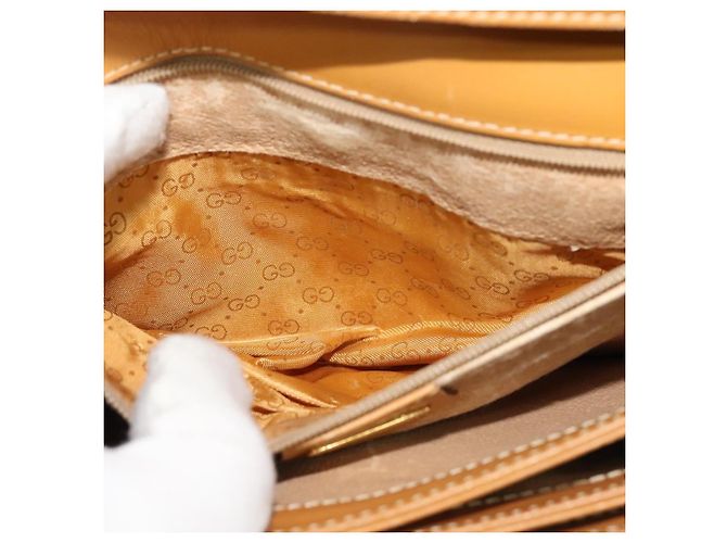 Gucci Borsa a Spalla Micro GG Supreme PVC Beige Oro 004 106 0024 Auth BA5286 D'oro - vista 24