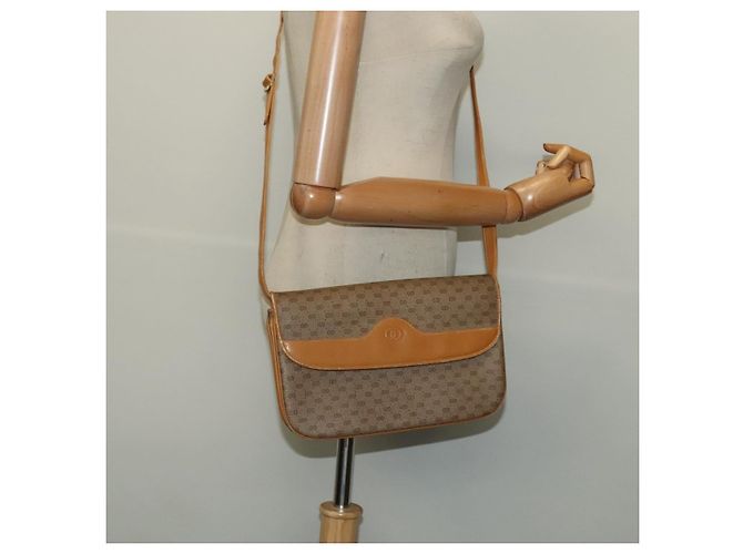 Gucci Borsa a Spalla Micro GG Supreme PVC Beige Oro 004 106 0024 Auth BA5286 D'oro - vista 25