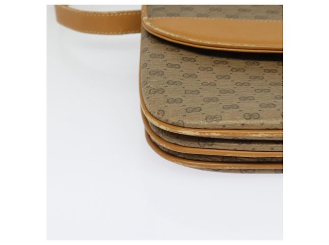 Gucci Borsa a Spalla Micro GG Supreme PVC Beige Oro 004 106 0024 Auth BA5286 D'oro - vista 9