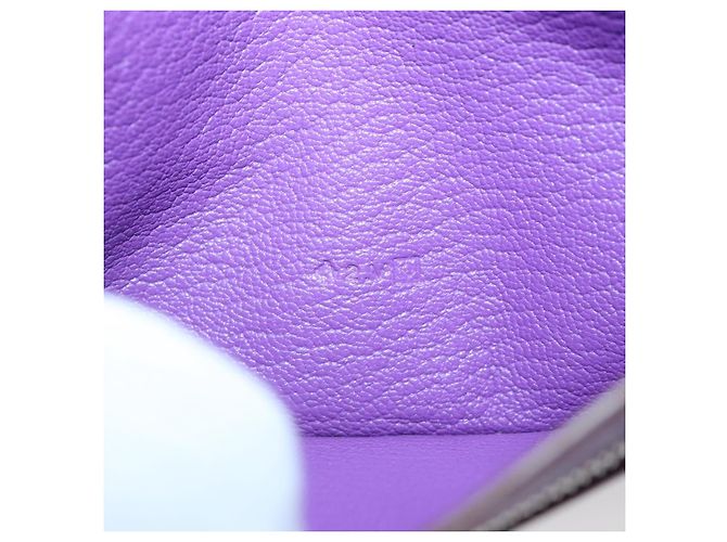 Hermès HERMES Bean Soufflé Geldbörse Lila Auth yk19464V - Ansicht 12