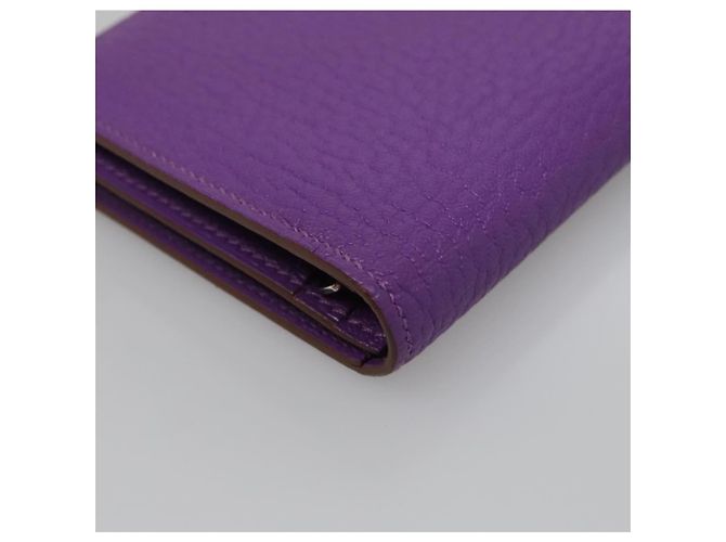 Hermès HERMES Bean Soufflé Geldbörse Lila Auth yk19464V - Ansicht 14