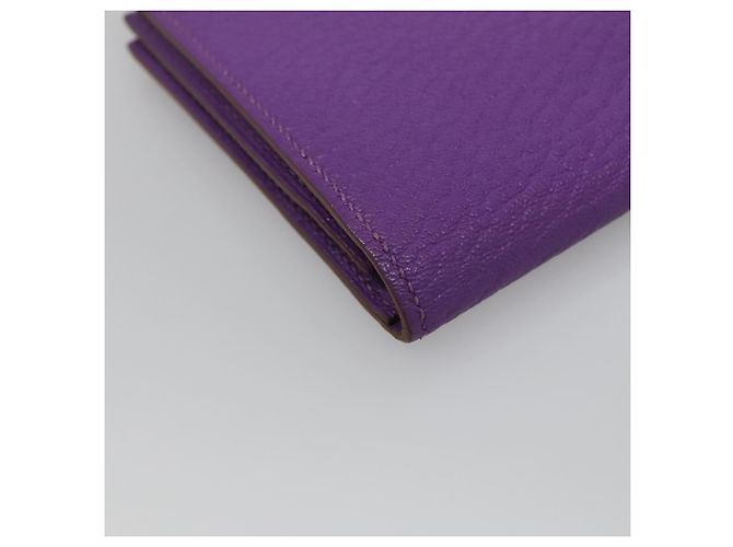 Hermès HERMES Bean Soufflé Geldbörse Lila Auth yk19464V - Ansicht 16