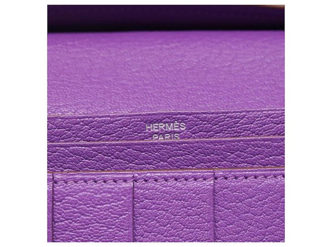 Hermès HERMES Bean Soufflé Geldbörse Lila Auth yk19464V - Ansicht 18