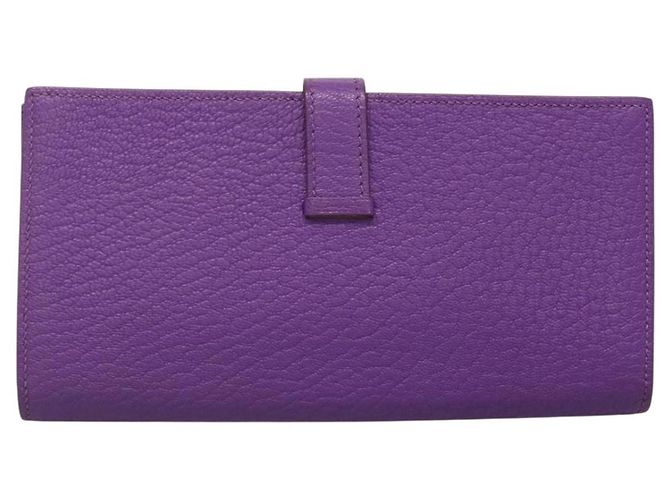 Hermès HERMES Bean Soufflé Geldbörse Lila Auth yk19464V - Ansicht 2