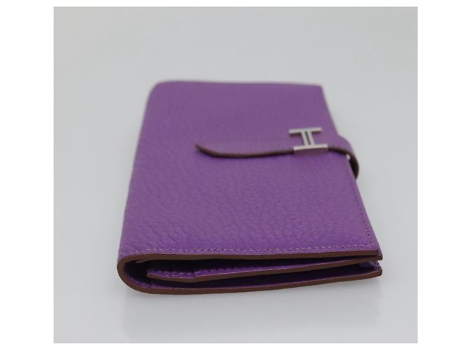 Hermès HERMES Bean Soufflé Geldbörse Lila Auth yk19464V - Ansicht 4