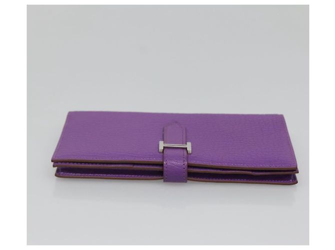Hermès HERMES Bean Soufflé Geldbörse Lila Auth yk19464V - Ansicht 5