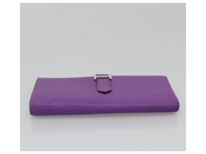 Hermès HERMES Bean Soufflé Geldbörse Lila Auth yk19464V - Ansicht 6