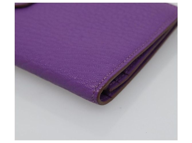 Hermès HERMES Bean Soufflé Geldbörse Lila Auth yk19464V - Ansicht 7