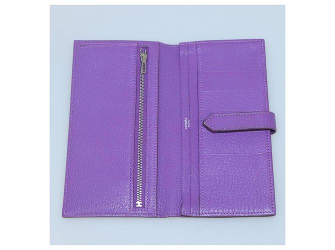 Hermès HERMES Bean Soufflé Geldbörse Lila Auth yk19464V - Ansicht 9