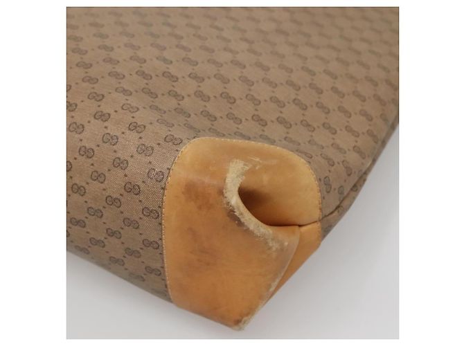 Bolso Sherry Line de PVC Beige Micro GG Supreme Web de GUCCI 002 904 0222 Auth bs29355 Dorado - vista 16
