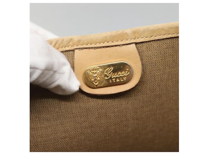 Bolso Sherry Line de PVC Beige Micro GG Supreme Web de GUCCI 002 904 0222 Auth bs29355 Dorado - vista 18
