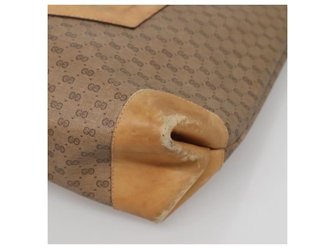 Bolso Sherry Line de PVC Beige Micro GG Supreme Web de GUCCI 002 904 0222 Auth bs29355 Dorado - vista 8
