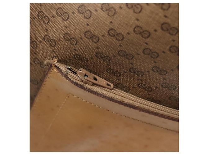Bolso Sherry Line de PVC Beige Micro GG Supreme Web de GUCCI 002 904 0222 Auth bs29355 Dorado - vista 9