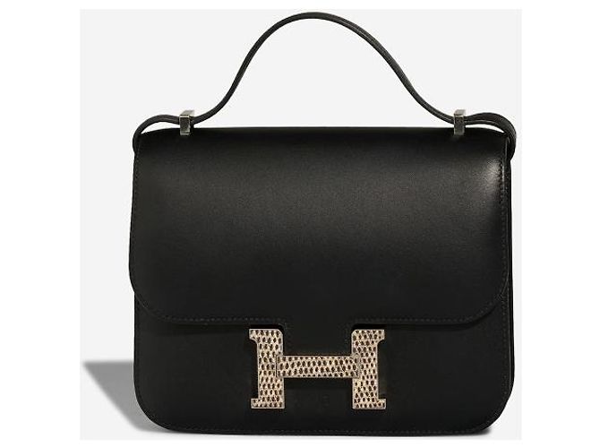Hermès Borsa HERMES Constance in Pelle Esotica Nera - 102889 Nero - vista 2