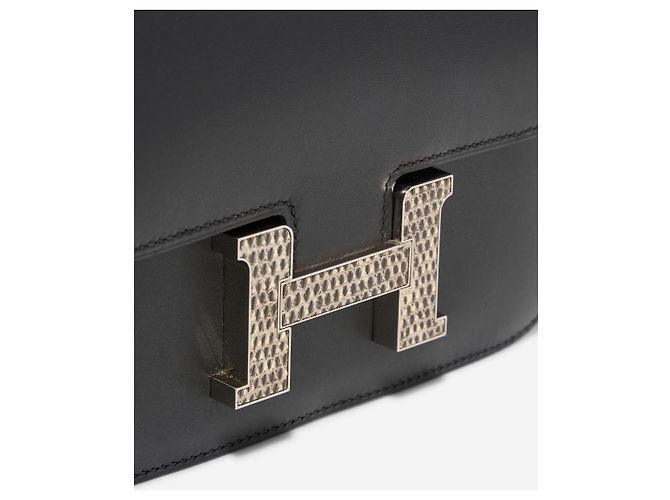 Hermès Borsa HERMES Constance in Pelle Esotica Nera - 102889 Nero - vista 5