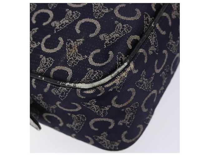 Céline Borsa a Spalla Celine C Sulky in Tela Blu Marina Auth 140236 Blu navy - vista 14