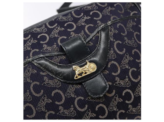 Céline Borsa a Spalla Celine C Sulky in Tela Blu Marina Auth 140236 Blu navy - vista 17