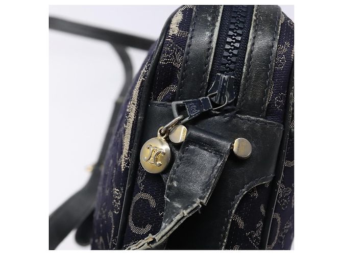 Céline Borsa a Spalla Celine C Sulky in Tela Blu Marina Auth 140236 Blu navy - vista 18