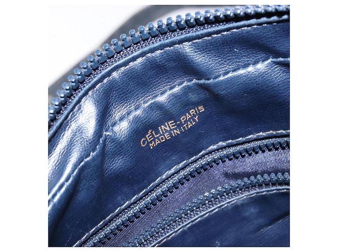 Céline Borsa a Spalla Celine C Sulky in Tela Blu Marina Auth 140236 Blu navy - vista 19