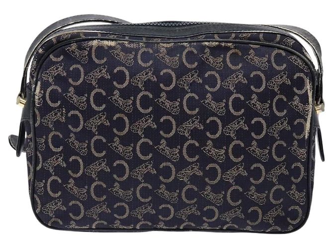 Céline Borsa a Spalla Celine C Sulky in Tela Blu Marina Auth 140236 Blu navy - vista 2