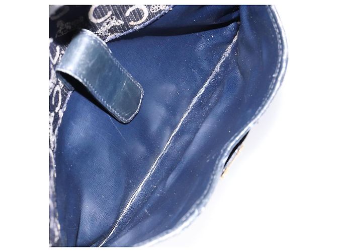 Céline Borsa a Spalla Celine C Sulky in Tela Blu Marina Auth 140236 Blu navy - vista 23