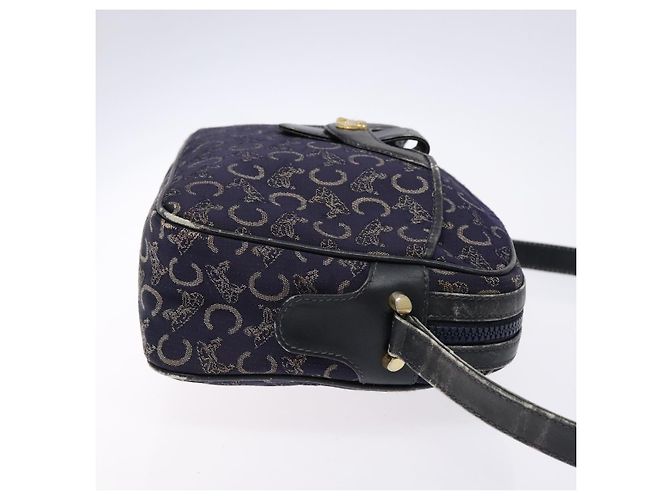 Céline Borsa a Spalla Celine C Sulky in Tela Blu Marina Auth 140236 Blu navy - vista 3