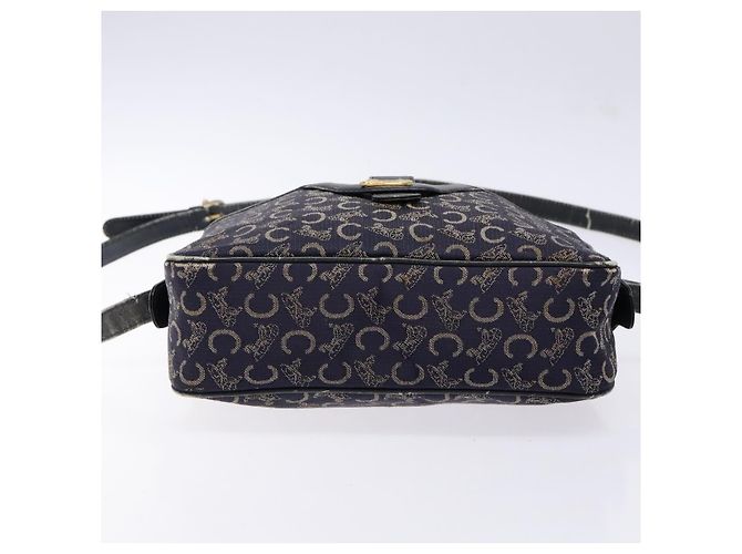 Céline Borsa a Spalla Celine C Sulky in Tela Blu Marina Auth 140236 Blu navy - vista 5
